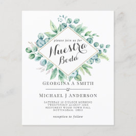 Nuestra Boda-inbjudan - Eucalyptus Modern