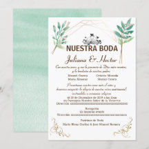 Nuestra Boda-inbjudan