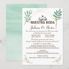 Nuestra Boda-inbjudan Inbjudningar
