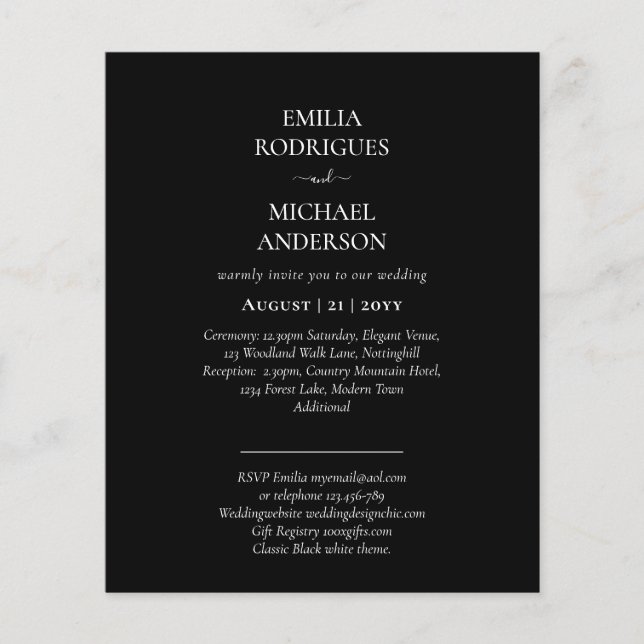 Nuestra Boda Modern Typography MANY FÄRG INBJUDAN Flygblad (Framsidan)