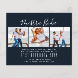 Nuestra Boda Photo Collage Wedding INVITE Flygblad