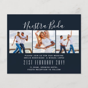 Nuestra Boda Photo Collage Wedding INVITE Flygblad