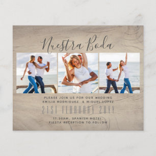 Nuestra Boda Photo Collage Wedding INVITE Flygblad