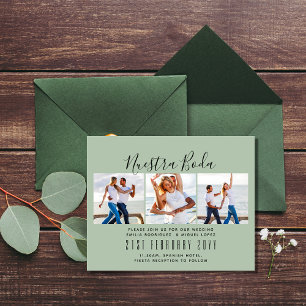 Nuestra Boda Photo Collage Wedding INVITE Flygblad