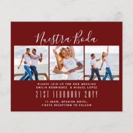 Nuestra Boda Photo Collage Wedding INVITE Flygblad