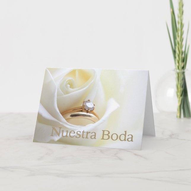 Nuestra Boda - Spansk bröllopsinbjudan Inbjudan (Framsida)