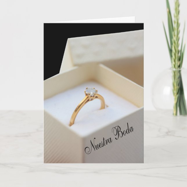 Nuestra Boda - Spansk bröllopsinbjudan Inbjudan (Framsida)