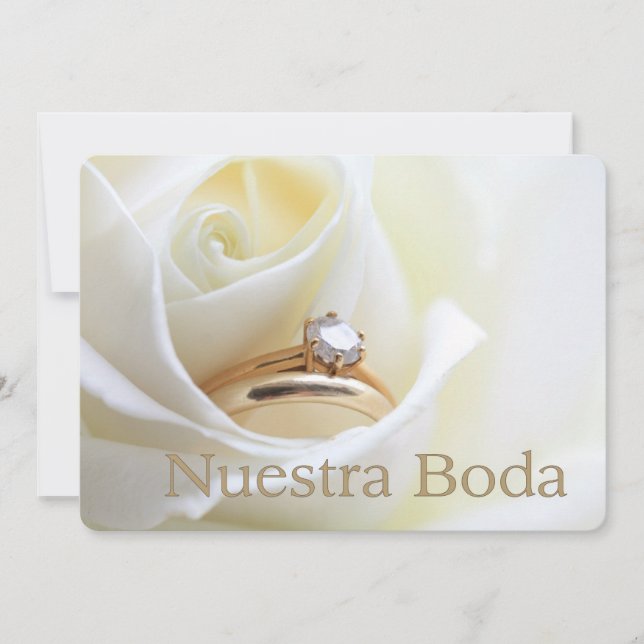Nuestra Boda - Spansk bröllopsinbjudan Inbjudningar (Framsida)