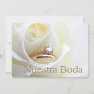 Nuestra Boda - Spansk bröllopsinbjudan Inbjudningar