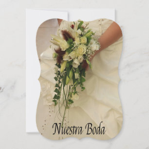 Nuestra Boda - Spansk bröllopsinbjudan Inbjudningar