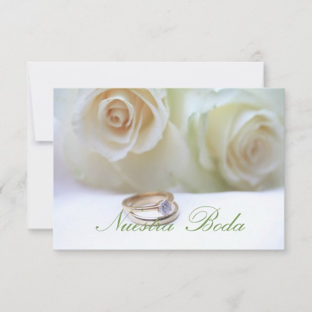 Nuestra Boda - Spansk bröllopsinbjudan Inbjudningar (Framsida)