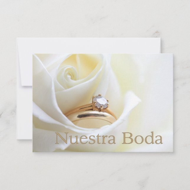 Nuestra Boda - Spansk bröllopsinbjudan Inbjudningar (Framsida)