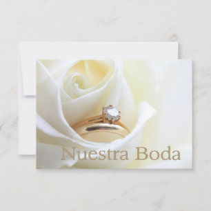 Nuestra Boda - Spansk bröllopsinbjudan Inbjudningar