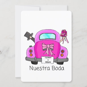 Nuestra Boda - Spansk bröllopsinbjudan Inbjudningar