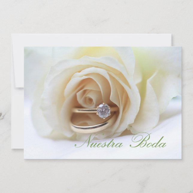 Nuestra Boda - Spansk bröllopsinbjudan Inbjudningar (Framsida)