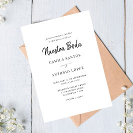 Nuestra Boda | Spanska Bröllop Inbjudningar