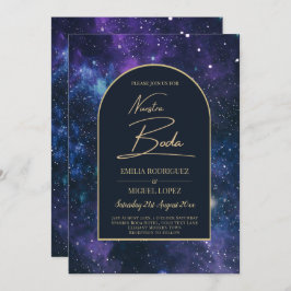 NUESTRA BODA Starry Night Lila Blue INBJUDAN