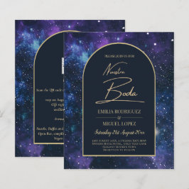 NUESTRA BODA Starry Night Lila Blue INBJUDAN
