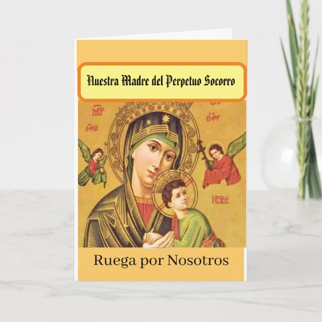 Nuestra Madre del Perpetuo Socorro Card Kort (Framsida)