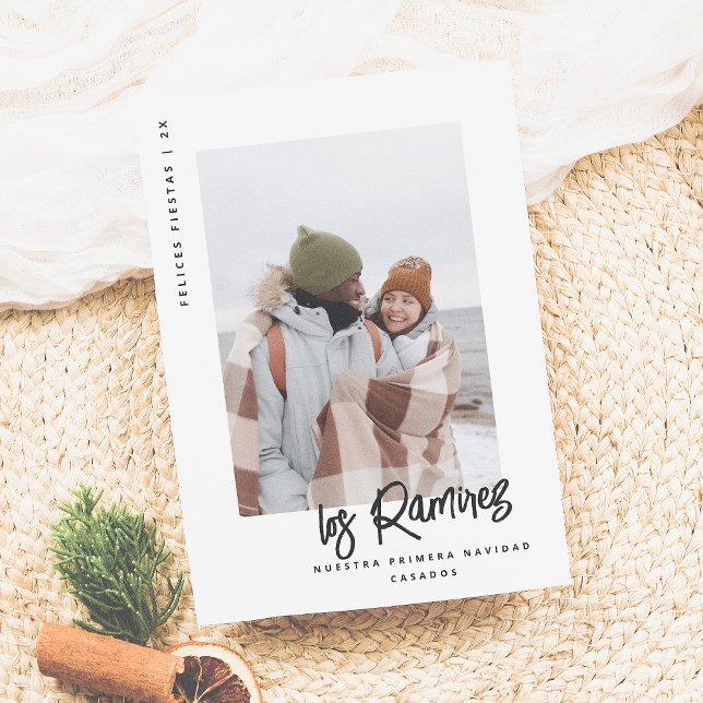 Nuestra Primera Navidad Casados 2 Fotos Julkort (Skapare uppladdad)