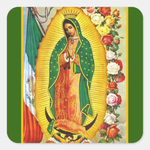 Nuestra Señora de Guadalupe Fyrkantigt Klistermärke