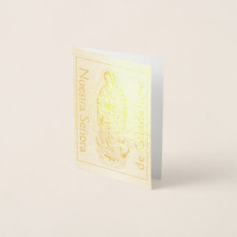 Nuestra Señora de Guadalupe Gold Foil Card Folierat Kort