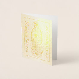 Nuestra Señora de Guadalupe Gold Foil Card Folierat Kort