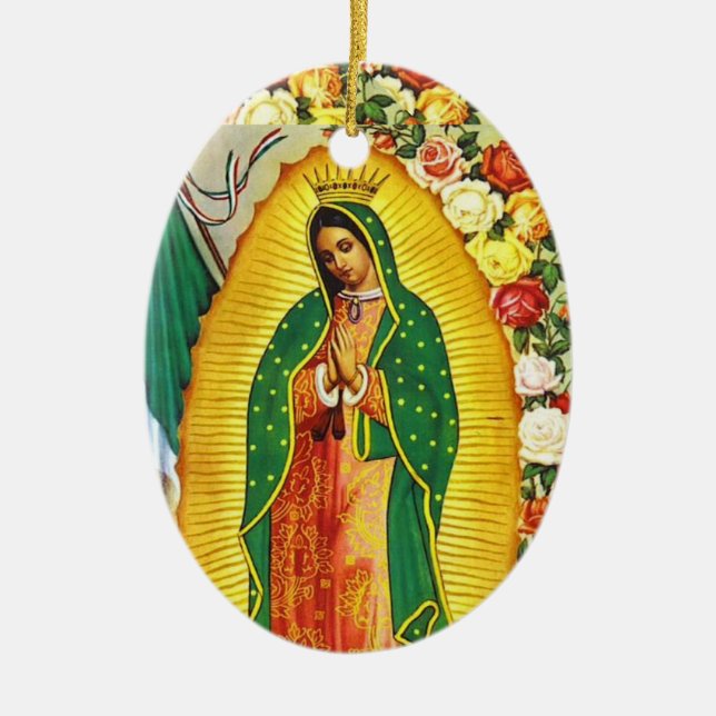 Nuestra Señora de Guadalupe Julgransprydnad Keramik (Framsidan)
