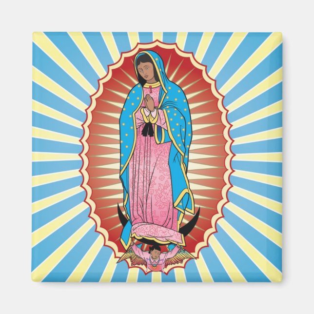 Nuestra Señora de Guadalupe magnet (kvadrat) (Framsidan)