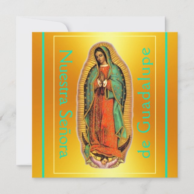 Nuestra Señora de Guadalupe Square Flat Card (Framsida)