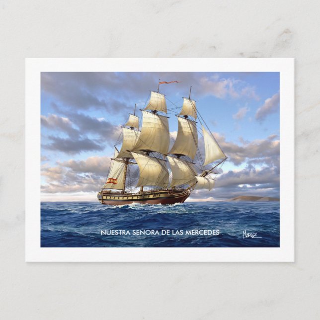 Nuestra Señora de las Mercedes Frigate Postcards Vykort (Framsida)