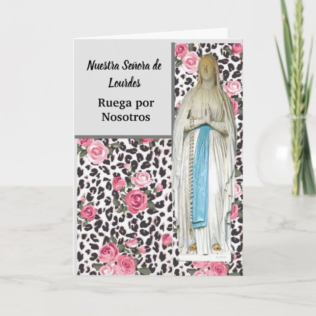 Nuestra Señora de Lourdes Card Kort (Framsida)