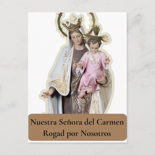 NUESTRA SEÑORA DEL CARMEN Card Vykort (Framsida)