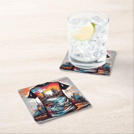 Nueva York, graffiti. Underlägg Papper Kvadrat