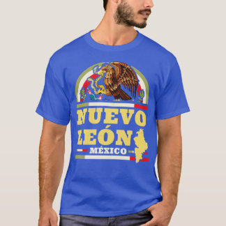 Nuevo Leon Mexiko Mapa Bandera Mexiicana Mexican S T Shirt