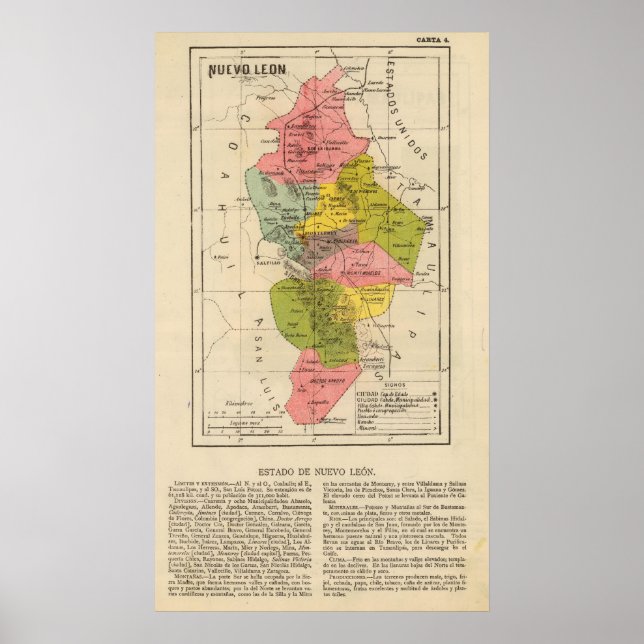 Nuevo Leon, Mexiko Poster (Framsidan)