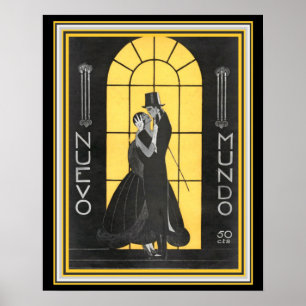 Nuevo Mundo Art Deco Skriv ut 16 x 20 Poster