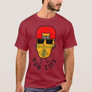Nug Life Chicken Nugget Junk Food Älskare Gangster T Shirt