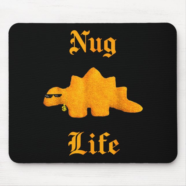 Nug Life Dinosaur Chicken Nugget Funny Retro  Musmatta (Framsidan)
