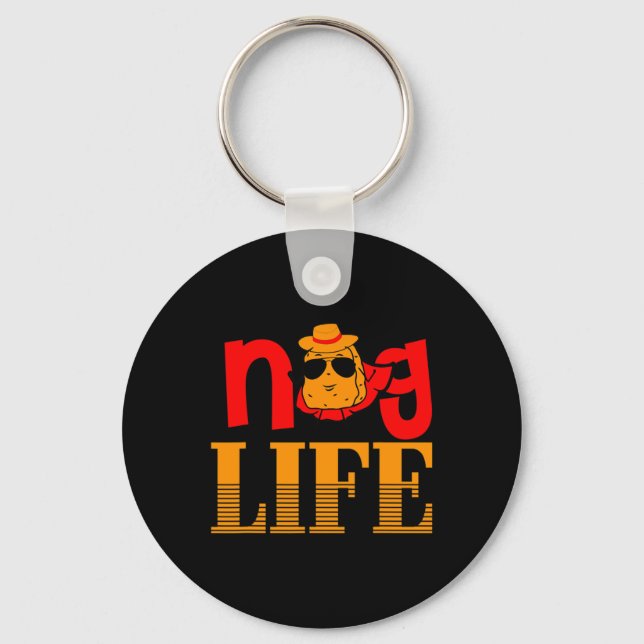 Nug Life Kycklingbit Funny  Nyckelring (Framsida)