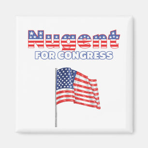 Nugent för patriotisk amerikanska flaggandesign magnet