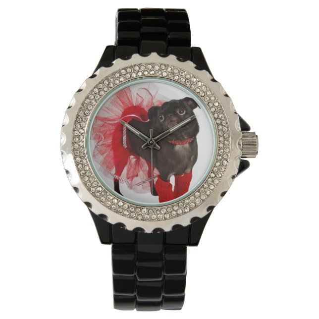 Nugget, APARN SpokesPug, Rhinestone Watch Armbandsur (Framsida)