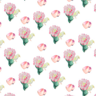 Nugget Baby Easter Chick and Tulip Kort