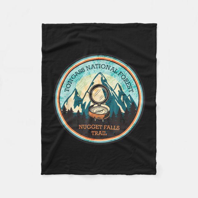 Nugget falls stig i alaska  fleecefilt (Framsidan)
