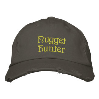 Nugget Hunter Guld Prospecting Panning Hat Broderad Keps