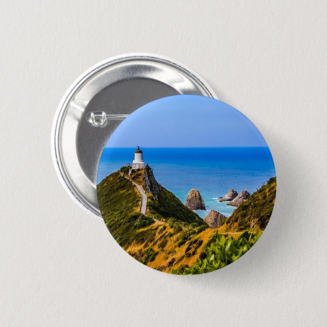 Nugget Point fyr, Nya Zeeland Knapp (Framsida & baksida)