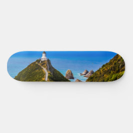 Nugget Point fyr, Nya Zeeland Mini Skateboard Bräda 18,5 Cm