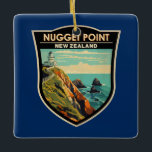 Nugget Point Lighthouse New Zealand Travel Vintage Julgransprydnad Keramik<br><div class="desc">vektorteckningar för Nugget Point-fyr. Nugget Point Lighthouse är en fyr på Nugget Point i Otago-regionen på ön Nya Zeeland.</div>