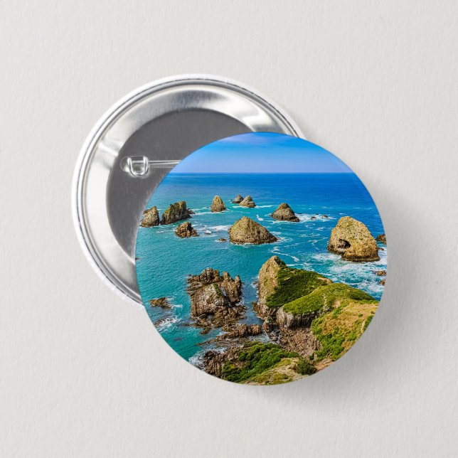 Nugget Point-öarna, Nya Zeeland Knapp (Framsida & baksida)