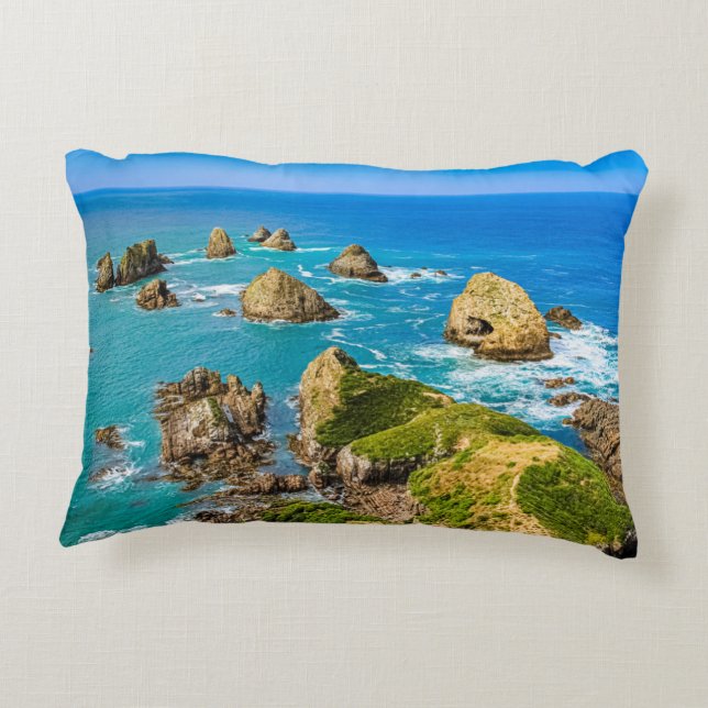 Nugget Point-öarna, Nya Zeeland Prydnadskudde (Baksidan)